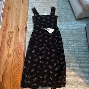 Abercrombie & Fitch Black Dress with Red Floral Design